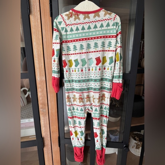 Little Sleepies zippy footies bamboo sleeper Christmas fair isle print 2022 baby - Picture 4 of 7